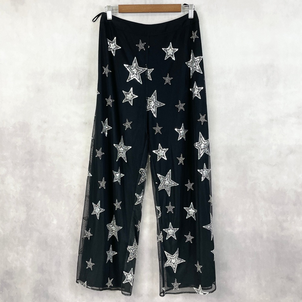 NBD x‎ Naven Women Starry Night Pants Small Sequin Glam Festival Showgirl Party